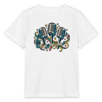 Mikrofonchor – Stimmen gemeinsam stark - Stanley/Stella Kinder T-Shirt MINI CREATOR  - Weiß - Vorne - Maike (125cm)
