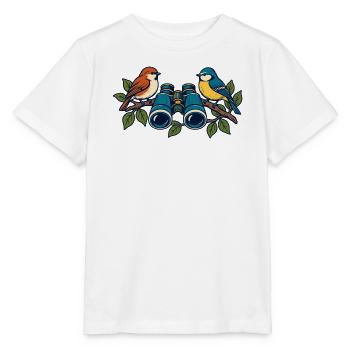 Vogelschau – Gemeinsam genau hinsehen - Stanley/Stella Kinder T-Shirt MINI CREATOR  - Weiß - Vorne - Maike (125cm)