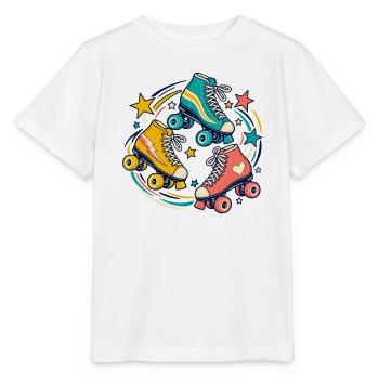 Rollschuhrunde – Gemeinsam in Bewegung - Stanley/Stella Kinder T-Shirt MINI CREATOR  - Weiß - Vorne - Maike (125cm)