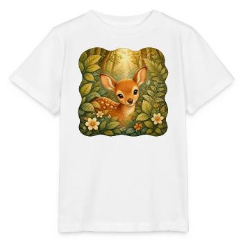 Reh im Goldwald - Stanley/Stella Kinder T-Shirt MINI CREATOR  - Weiß - Vorne - Maike (125cm)
