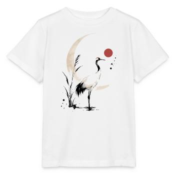Mondsichelkranich - Stanley/Stella Kinder T-Shirt MINI CREATOR  - Weiß - Vorne - Maike (125cm)