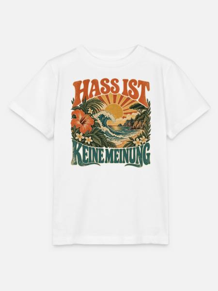 Hass ist keine Meinung Toleranz Vielfalt Statement - Stanley/Stella Kinder T-Shirt MINI CREATOR - Weiß