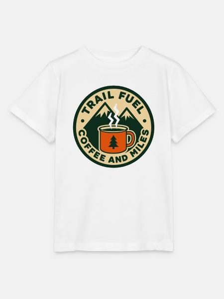 Trail Fuel Kaffee Berge Logo - Stanley/Stella Kinder T-Shirt MINI CREATOR - Weiß