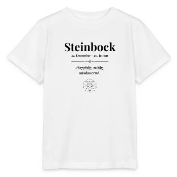 Steinbock Sternzeichen – ehrgeizig & ruhig - Stanley/Stella Kinder T-Shirt MINI CREATOR  - Weiß - Vorne - Maike (125cm)