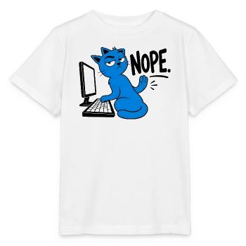 Katzen-Geek-Humor NEIN - Stanley/Stella Kinder T-Shirt MINI CREATOR  - Weiß - Vorne - Maike (125cm)