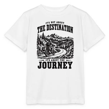 Motorrad Reise – It's About the Journey - Stanley/Stella Kinder T-Shirt MINI CREATOR  - Weiß - Vorne - Maike (125cm)
