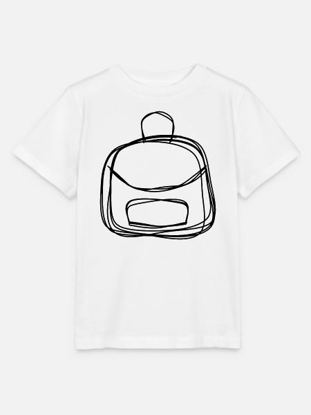 Rucksack handgezeichnet - Stanley/Stella Kinder T-Shirt MINI CREATOR - Weiß