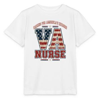V-A Pflegehelden Patriotisches Design - Stanley/Stella Kinder T-Shirt MINI CREATOR  - Weiß - Vorne - Maike (125cm)