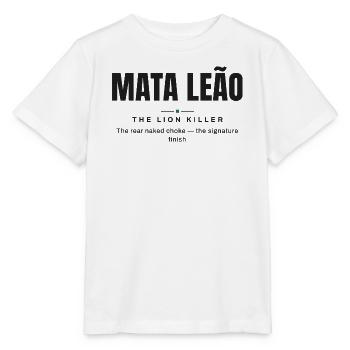 Mata Leão — Die Löwenjägerin | Echtes Jiu-Jitsu - Stanley/Stella Kinder T-Shirt MINI CREATOR  - Weiß - Vorne - Maike (125cm)
