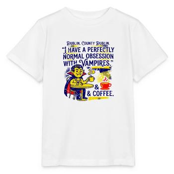 Dublin County Vampire And Coffee Obsession - Stanley/Stella Kinder T-Shirt MINI CREATOR  - Weiß - Vorne - Maike (125cm)
