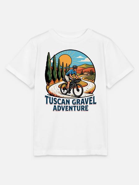 Toskanische Schotter-Abenteuer-Radfahren Pop Art - Stanley/Stella Kinder T-Shirt MINI CREATOR - Weiß