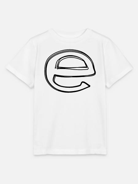 Kleinbuchstabe e handgezeichnet - Stanley/Stella Kinder T-Shirt MINI CREATOR  - Weiß