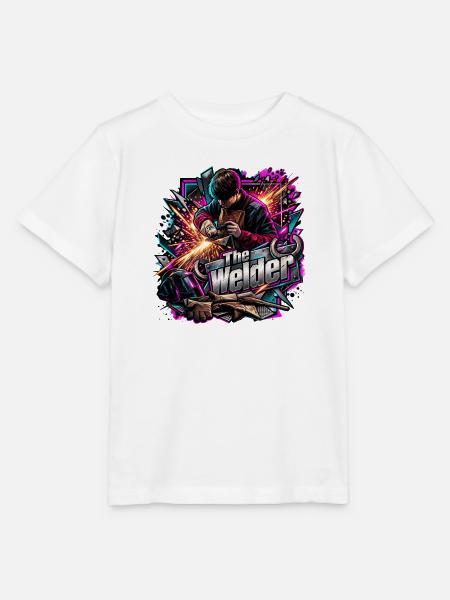 The Welder Neon Sparks - Stanley/Stella Kinder T-Shirt MINI CREATOR - Weiß