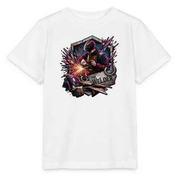 Der Schweißer Neon-Kunst - Stanley/Stella Kinder T-Shirt MINI CREATOR  - Weiß - Vorne - Maike (125cm)