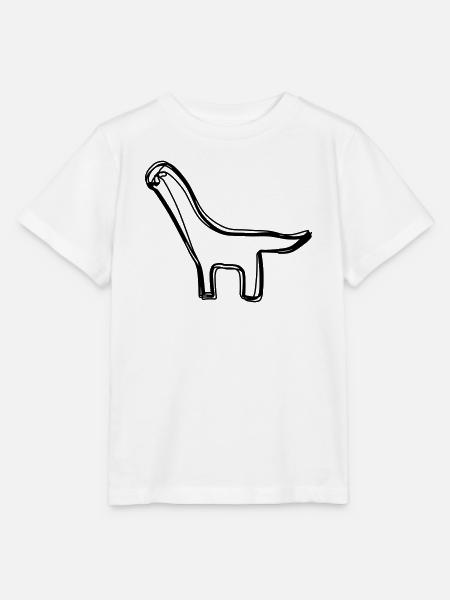 Dino handgezeichnet - Stanley/Stella Kinder T-Shirt MINI CREATOR  - Weiß