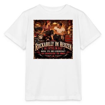 Rockabilly im Herzen - Stanley/Stella Kinder T-Shirt MINI CREATOR  - Weiß - Vorne - Maike (125cm)