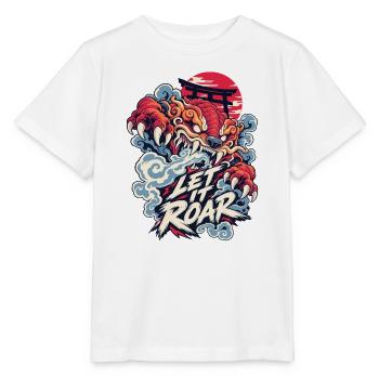 Let It Roar: Drachen und Torii - Stanley/Stella Kinder T-Shirt MINI CREATOR  - Weiß - Vorne - Maike (125cm)