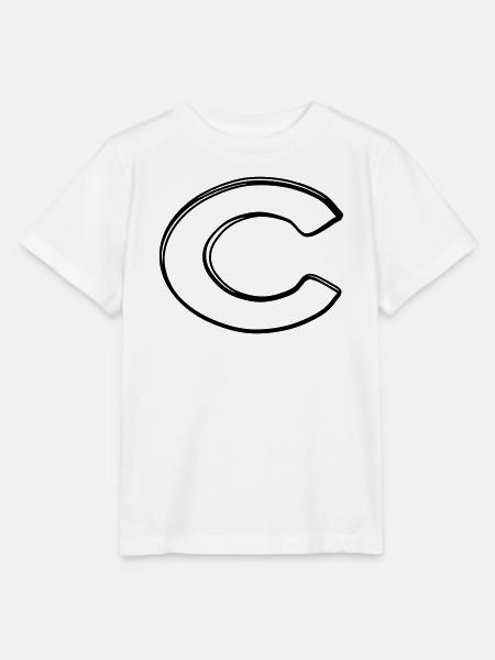 Kleinbuchstabe c handgezeichnet - Stanley/Stella Kinder T-Shirt MINI CREATOR  - Weiß