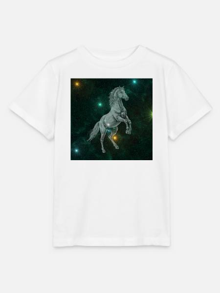 Sternenpferd im All - Stanley/Stella Kinder T-Shirt MINI CREATOR  - Weiß