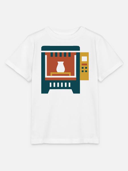 Brennofen Keramik Grafik - Stanley/Stella Kinder T-Shirt MINI CREATOR  - Weiß