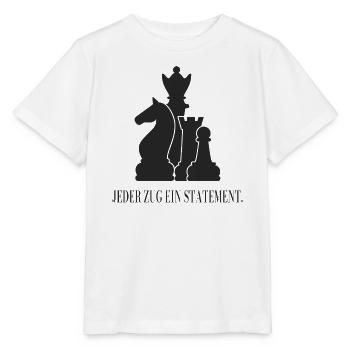Jeder Zug ein Statement – Schach Design - Stanley/Stella Kinder T-Shirt MINI CREATOR  - Weiß - Vorne - Maike (125cm)