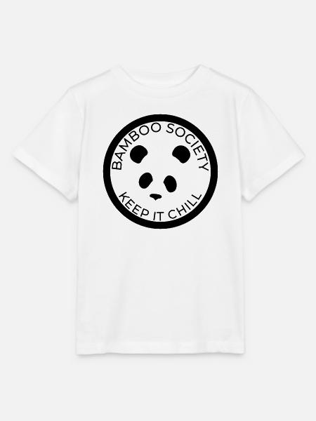 Bamboo Society - KEEP IT CHILL - Panda - Stanley/Stella Kinder T-Shirt MINI CREATOR - Weiß