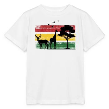 Afrika Safaritour Tiere Africa Five Urlaub - Stanley/Stella Kinder T-Shirt MINI CREATOR  - Weiß - Vorne - Maike (125cm)
