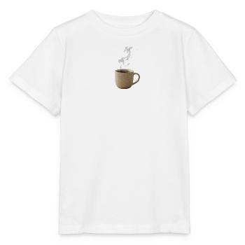 Cozy Morning Coffee Realistische Fotografie - Stanley/Stella Kinder T-Shirt MINI CREATOR  - Weiß - Vorne - Maike (125cm)