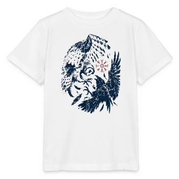 Nordische Mythologie Eule & Rabe - Stanley/Stella Kinder T-Shirt MINI CREATOR  - Weiß - Vorne - Maike (125cm)