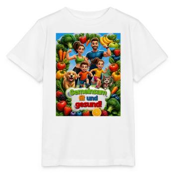 Kochen Küche Familie Essen Lebensmittel Gesund - Stanley/Stella Kinder T-Shirt MINI CREATOR  - Weiß - Vorne - Maike (125cm)