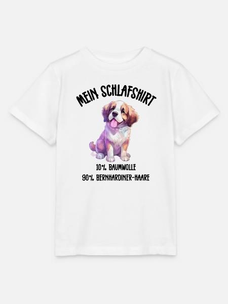 Bernhardiner Welpe Schlafshirt Bunt - Stanley/Stella Kinder T-Shirt MINI CREATOR  - Weiß