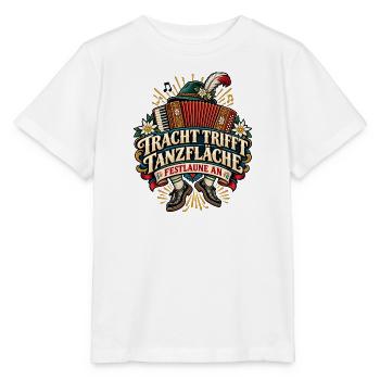 Tracht trifft Tanzfläche – Festlaune an - Stanley/Stella Kinder T-Shirt MINI CREATOR  - Weiß - Vorne - Maike (125cm)