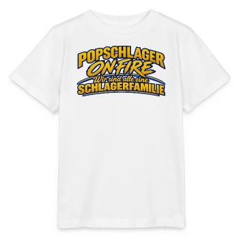 PopSchlager On Fire Schlagerfamilie - Stanley/Stella Kinder T-Shirt MINI CREATOR  - Weiß - Vorne - Maike (125cm)