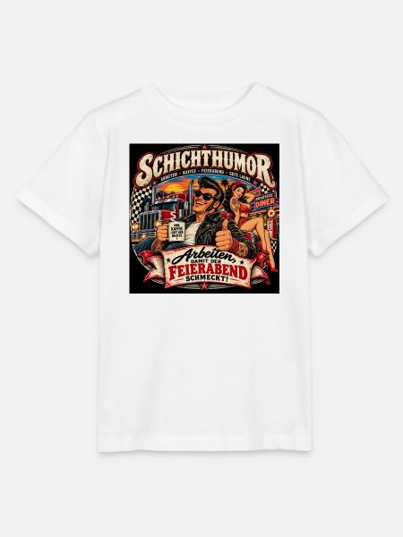 Schichthumor – Arbeiten, damit der Feierabend schm - Stanley/Stella Kinder T-Shirt MINI CREATOR - Weiß