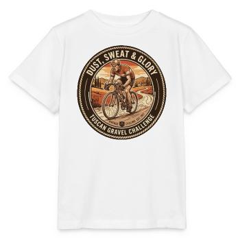 Vintage-T-Shirt des toskanischen Radfahrers - Stanley/Stella Kinder T-Shirt MINI CREATOR  - Weiß - Vorne - Maike (125cm)