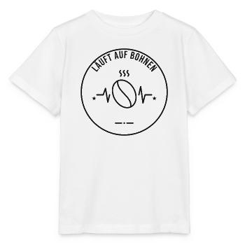 Läuft auf Bohnen – Kaffeebohne Herzschlag - Stanley/Stella Kinder T-Shirt MINI CREATOR  - Weiß - Vorne - Maike (125cm)
