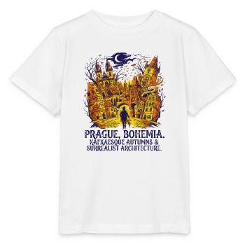 Prague Bohemia Kafkaesque Autumns Art Surrealist - Stanley/Stella Kinder T-Shirt MINI CREATOR  - Weiß - Vorne - Maike (125cm)