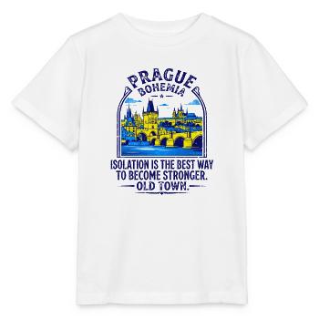 The Prague Old Town Bohemia Typography Quote - Stanley/Stella Kinder T-Shirt MINI CREATOR  - Weiß - Vorne - Maike (125cm)