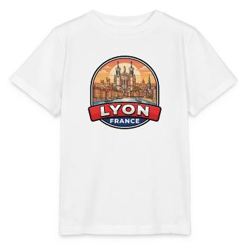 Lyon Frankreich Reiseabzeichen Fourvière-Basilika Geschenk - Stanley/Stella Kinder T-Shirt MINI CREATOR  - Weiß - Vorne - Maike (125cm)