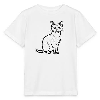 Siamkatze - Stanley/Stella Kinder T-Shirt MINI CREATOR  - Weiß - Vorne - Maike (125cm)