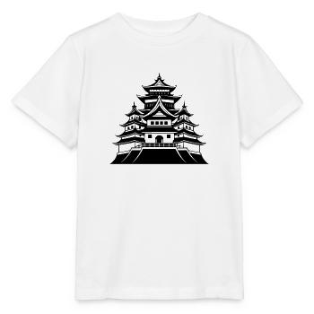 Japanische Burg - Stanley/Stella Kinder T-Shirt MINI CREATOR  - Weiß - Vorne - Maike (125cm)