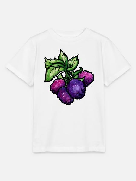Aquarell-Himbeercluster - Stanley/Stella Kinder T-Shirt MINI CREATOR - Weiß