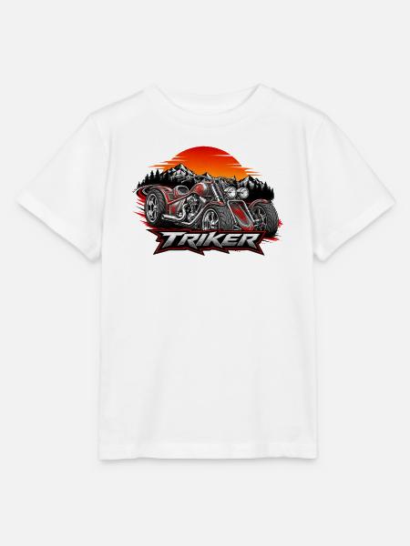 Triker Dreirad Motorrad Grafik Designtribals - Stanley/Stella Kinder T-Shirt MINI CREATOR - Weiß