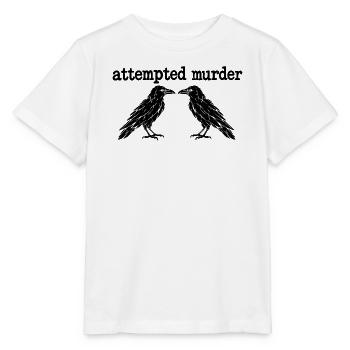 Attempted Murder Funny Crow  - Stanley/Stella Kinder T-Shirt MINI CREATOR  - Weiß - Vorne - Maike (125cm)