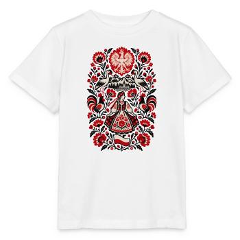 Polen | Störche, Tracht & Volkskunst - Stanley/Stella Kinder T-Shirt MINI CREATOR  - Weiß - Vorne - Maike (125cm)