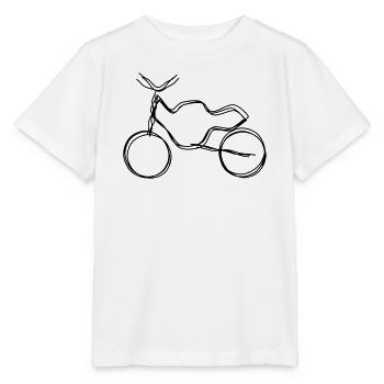 Motorrad handgezeichnet - Stanley/Stella Kinder T-Shirt MINI CREATOR  - Weiß - Vorne - Maike (125cm)