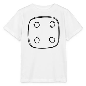 Spielwürfel handgezeichnet - Stanley/Stella Kinder T-Shirt MINI CREATOR  - Weiß - Vorne - Maike (125cm)