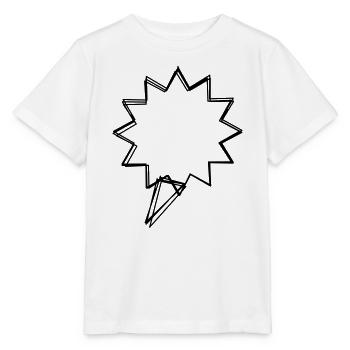 Rufblase handgezeichnet - Stanley/Stella Kinder T-Shirt MINI CREATOR  - Weiß - Vorne - Maike (125cm)