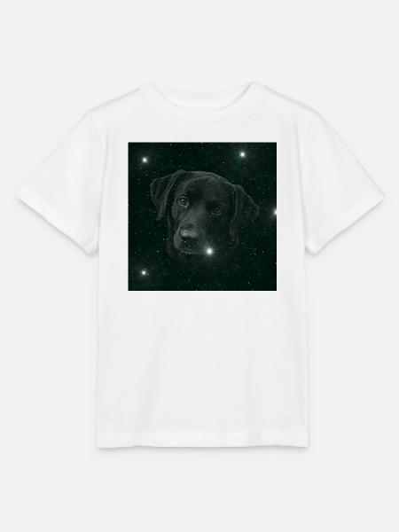Weltraumhund im Sternenmeer - Stanley/Stella Kinder T-Shirt MINI CREATOR  - Weiß