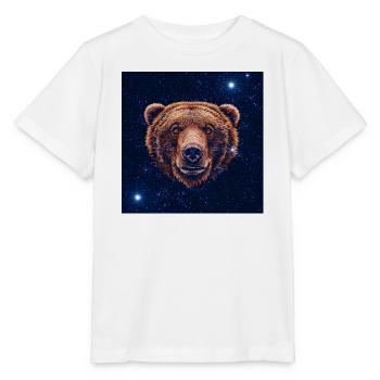 Kosmischer Bärengesicht - Stanley/Stella Kinder T-Shirt MINI CREATOR  - Weiß - Vorne - Maike (125cm)
